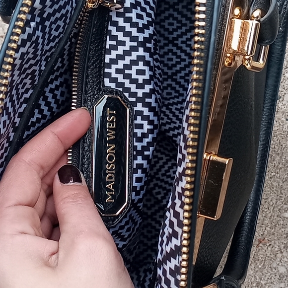 Madison west vegan leather dome satchel handbag - Picture 4 of 6